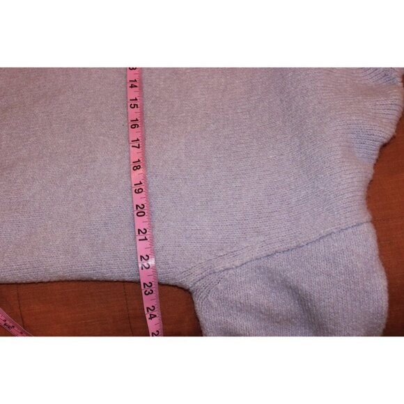 Zara Womens Lilac Oversized Knit  Pullover Sweater Size Large - Picture 6 of 9